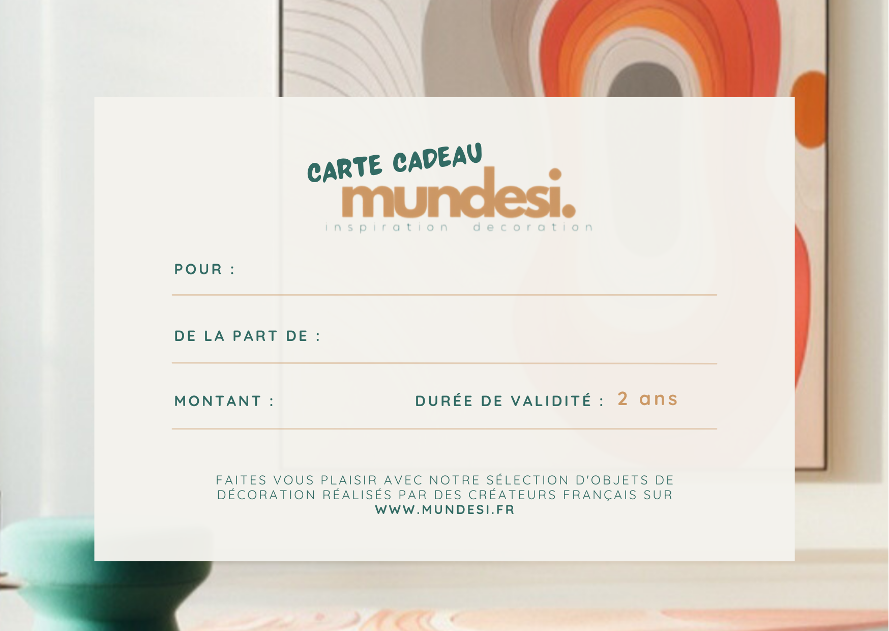 | Carte cadeau Mundesi - Mundesi